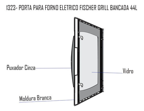 Porta Completa Do Forno Fischer Grill Bancada 1323-5684 1