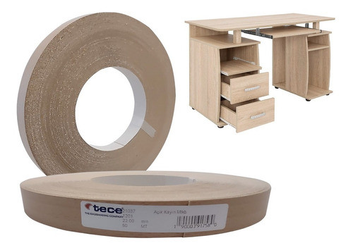 Filo Melaminico Preencolado Acik Kayin 22mm X 50metros Tece 0