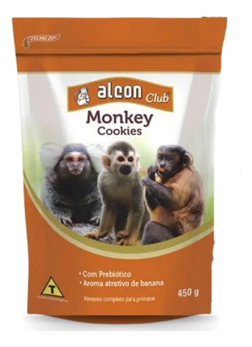 Alimento Completo Cookies Macaco Sagui Primatas 450g Alcon 0