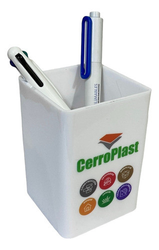 50 Cubos Portalápices Plásticos Con Logo Impreso En 2 Lados 0