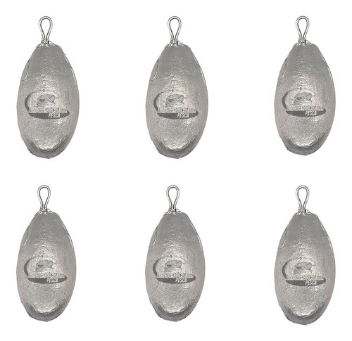 Kit 6 Chumbada De Pesca De Praia Rio Mar Modelo Colher 180g 0