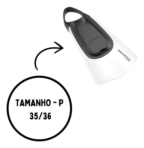 Nadadeira Aquatica Seasub Bodyboard Surf Preta P 1