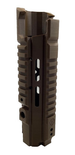 Handguard Picatinny M4 Ar15 Lyon 195mm 7 Pol + Barrelnut Tan 1