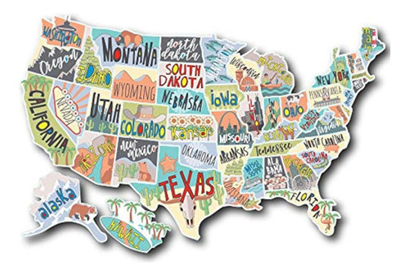 Conjunto De Pegatinas Rastreador De Viajes Mapa De Estados U 0 Conjunto De Pegatinas Rastreador De Viajes Mapa De Estados U 0