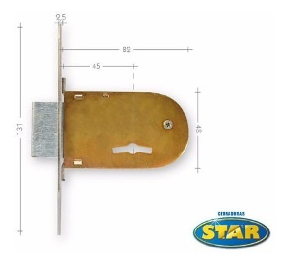 Cerradura Cerrojo De Seguridad Star 550 2 Años De Garantia! 0