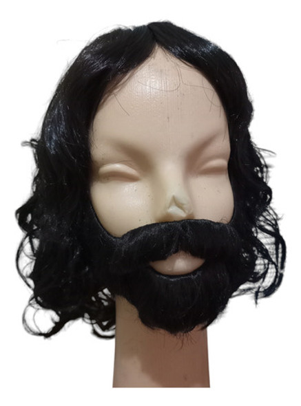 Peluca Y Barba Negra Style By La Parti Wigs! 0
