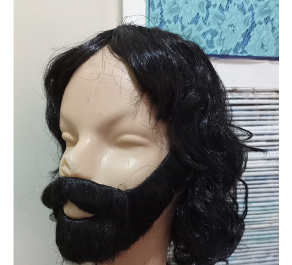 Peluca Y Barba Negra Style By La Parti Wigs! 1