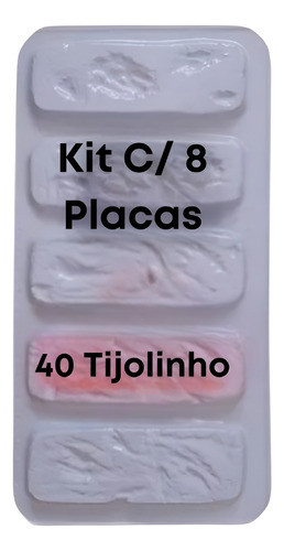 8 Moldes De Gesso Estilo Tijolinho Multiuso P/ Artesanato 0