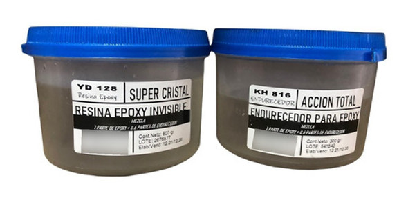 Resina Epoxi Super Cristal + Endurecedor 800g (500g + 300g) 0 Resina Epoxi Super Cristal + Endurecedor 800g (500g + 300g) 0