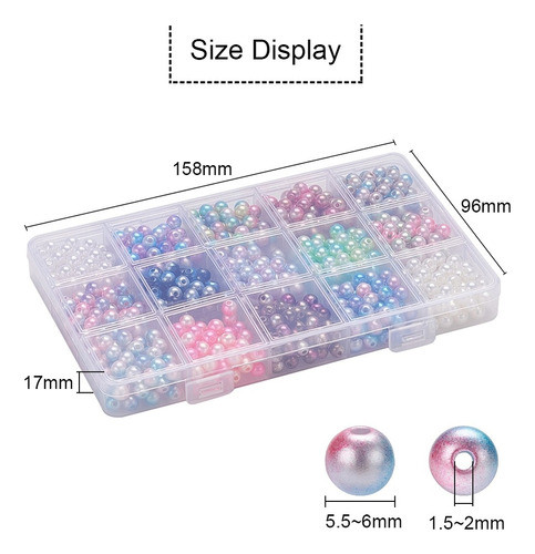 Organizador De Perlas De Colores  Y Tamaños Mixtos  Bijuteri 1