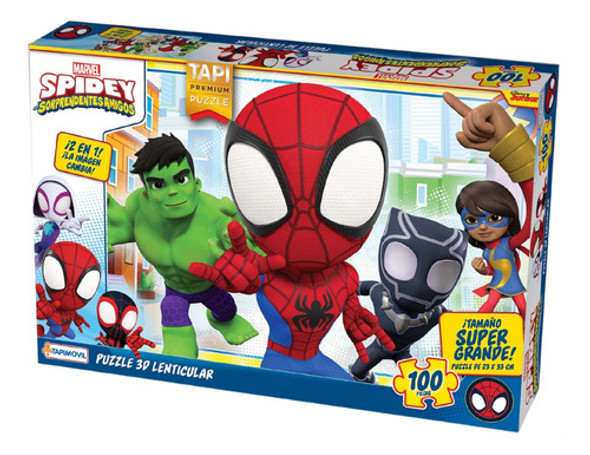Rompecabezas Puzzle Disney Spidey Lenticular 3d 100 Pz Orig 1