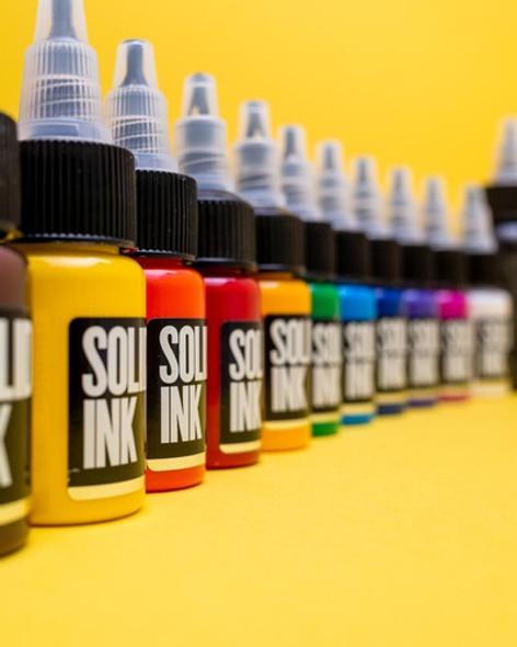 Tinta Solid Ink Set 1/2 Oz  Lining Black 1 Oz Tattoo Tatuaje 1
