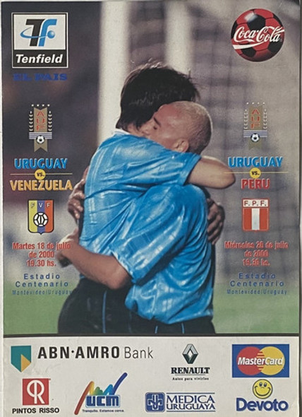 Folleto Del Partidos Uruguay Vs Venezuela Perú, 2000, Ez2c1 0 Folleto Del Partidos Uruguay Vs Venezuela Perú, 2000, Ez2c1 0
