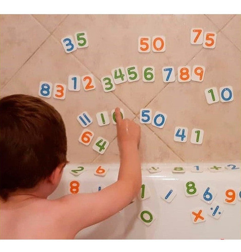 Números Al Agua Se Adhieren Y Flotan 60 Piezas Didáctico 1