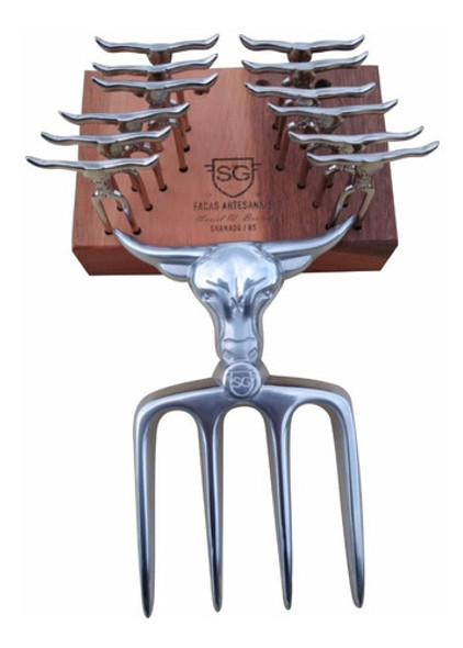 Kit Garfo Bad Bull 4 Dentes Sg + 12 Garfinhos De Petisco. 0 Kit Garfo Bad Bull 4 Dentes Sg + 12 Garfinhos De Petisco. 0