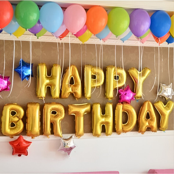 13pcs  Feliz Cumpleaños  Globos En Papel De Láminas Cute Bir 1