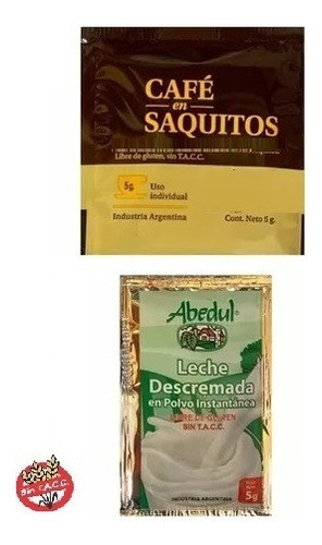 Café En Saquitos + Leche En Polvo X100 Sobres Individuales 0