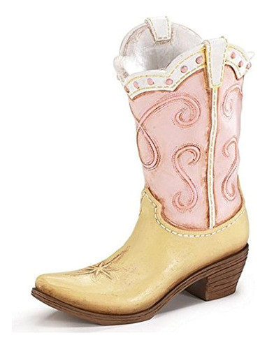 Florero Con Botas De Vaquera Rosa Para Damas - Acento De Hog 0