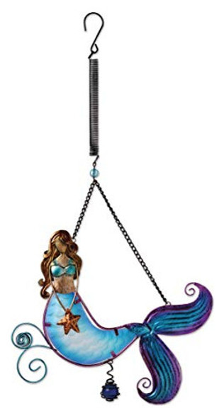 Sunset Vista Designs Metal Y Vidrio Sirena Colgante Decoraci 1