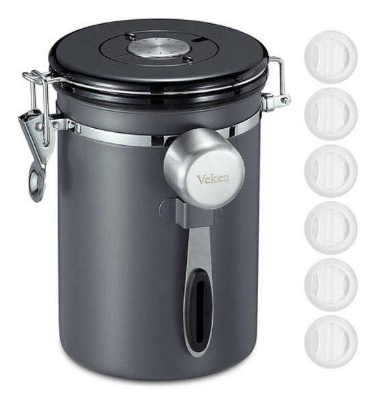 ~? Recipiente De Café Veken, Contenedor Hermético De Almacen 0