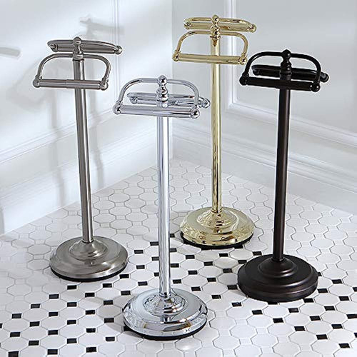 Kingston Brass Vintage Freestanding Brass Double Toilet Roll 1