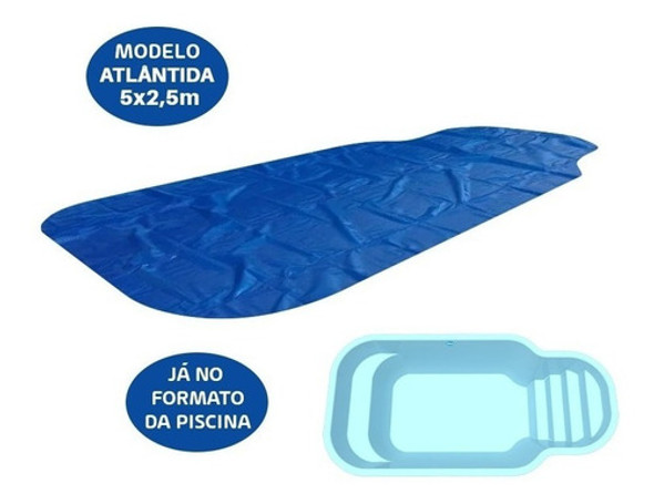Lona Manta Capa Piscina Atlantida 5x2,5 +1 Brinde Proteção 1 Lona Manta Capa Piscina Atlantida 5x2,5 +1 Brinde Proteção 1