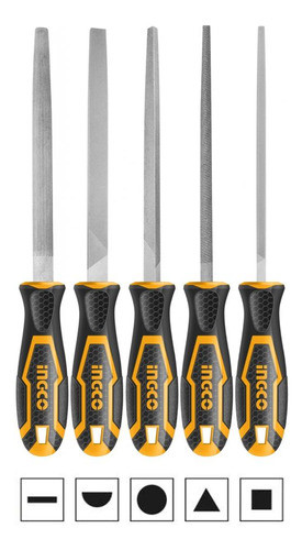 Juego De 5 Limas Para Metal Ingco 200mm 8  Oferta 0