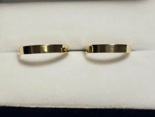 Par Alianzas 3mm Modelo Cinta En Oro Macizo. 0 Par Alianzas 3mm Modelo Cinta En Oro Macizo. 0