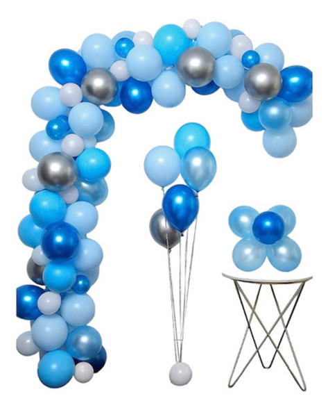 Pack De Globos Para Arco.organico 140 Piezas Modelo Ice Blue 0