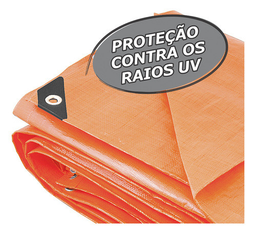 Lona Reforçada Polietileno Laranja 12 M X 10 M Vonder Plus 1