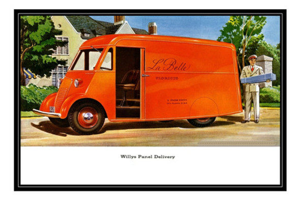 Willys Panel Delivery Año 1940 Autos - Lámina 45x30 Cm. 0 Willys Panel Delivery Año 1940 Autos - Lámina 45x30 Cm. 0