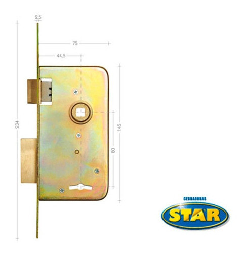 Cerradura Star 510 Junior Pasador Recto - Ferrejido 1