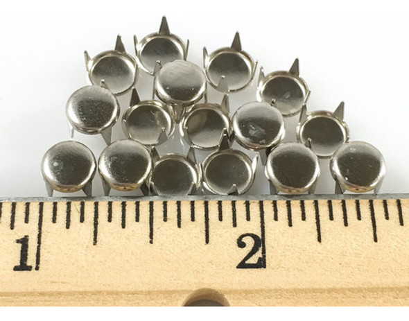 100 Piezas De Tachas Redondos Espiral 9mm - Niquel 1