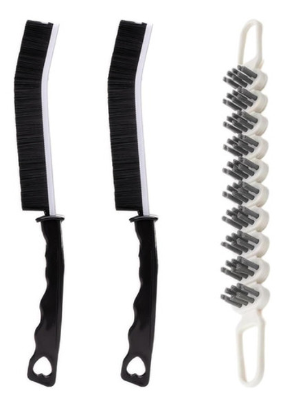 Cepillo Multifuncional Para Grietas, 3 Piezas, Negro Y Blanc 0