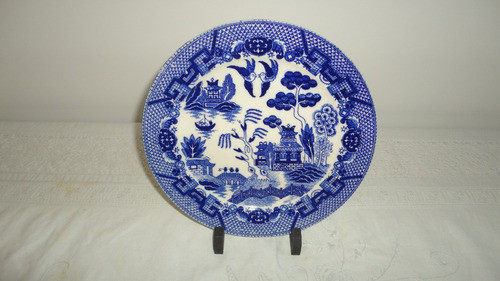 Plato Antiguo Willow Japones Diseño Oriental Impecable Vealo 0