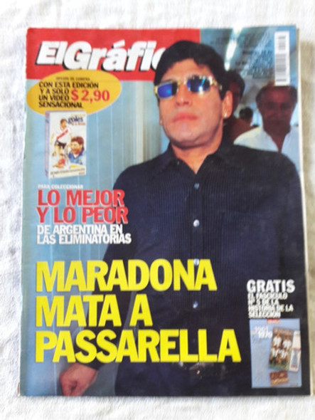 El Gráfico Nº 4076 Año 1997 Maradona Mata A Passarella 0