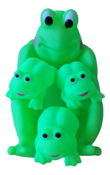 Mama Sapo  De Goma + Bebes Juguetes Agua Bañadera Chifle 0