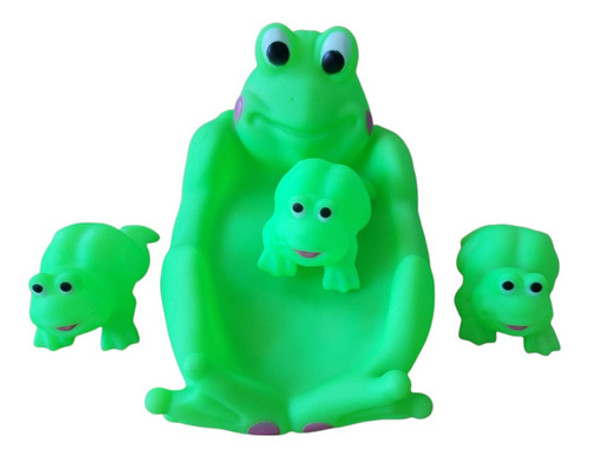 Mama Sapo  De Goma + Bebes Juguetes Agua Bañadera Chifle 1