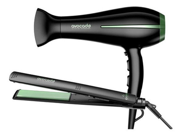 Set Secador De Pelo Gama Avocado + Planchita Bora Avocado 1