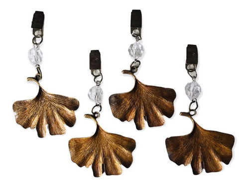 Set X4 Pesas Para Mantel Hoja Bronce (15cm) - Amadarhome 0