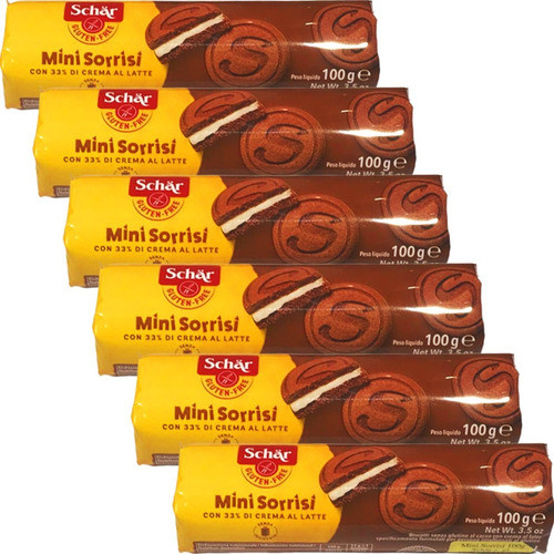 Combo X6 Galletitas Mini Sorrisi Schar Sin Tacc 0