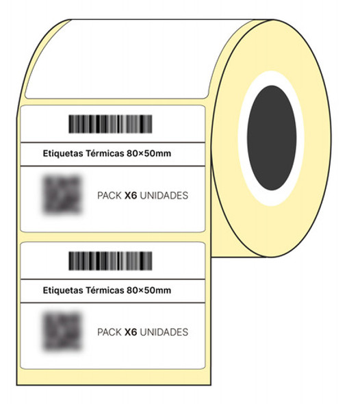 Etiquetas Mercado Full 80 X 50 Mm - Pc42 Honeywell X6 Rollos 0