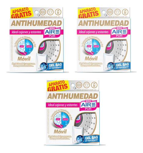 Kit Antihumedad Móvil Gel Bag Iberia Aire Pur 36g X3 0