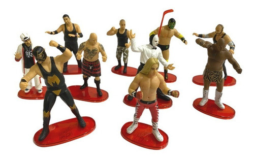 Muñecos 100% Lucha - Colección Completa 10 Muñequitos 1