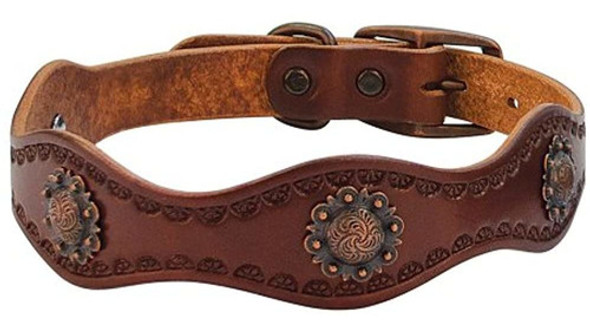 Collar De Perro Sundance De Cuero De Tejedor 0