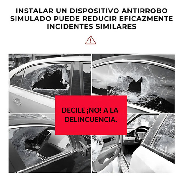 Led Intermitente Simulador Alarma Auto Antirrobo Usb Solar 1