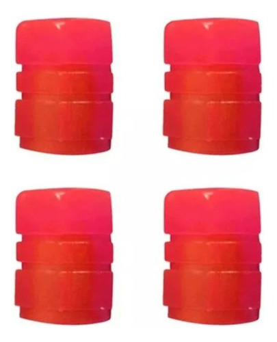 Tapas De Valvula Tuning Fluor Para Auto Bici Moto X4u Roja 0