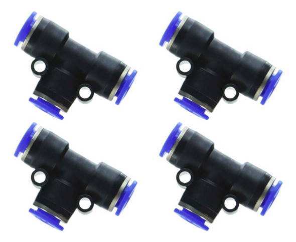 Conexão Pneumática União Engate Em T Pu 8mm 4 Peças Kit 0 Conexão Pneumática União Engate Em T Pu 8mm 4 Peças Kit 0