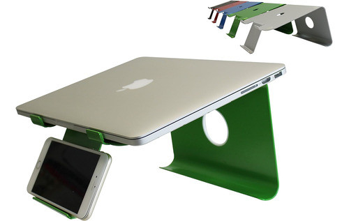 Soporte Para Computador Portátil Y Celular Diizign (verde) 0