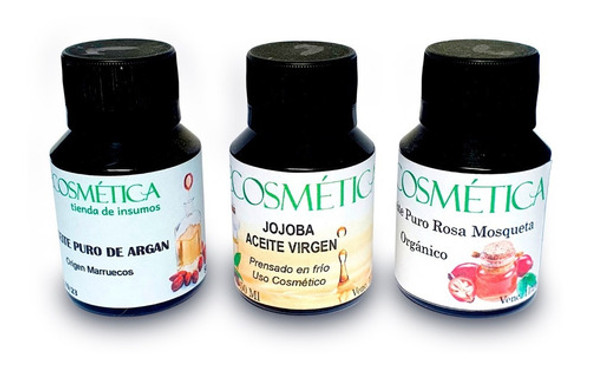 Aceites Vegetales Rosa Mosqueta - Argán - Jojoba X 50 Ml 0